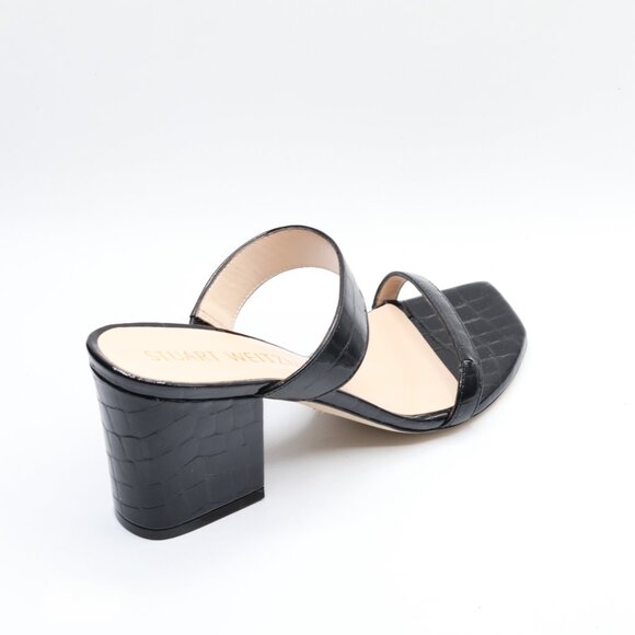 Stuart Weitzman Nearlynude Ankle Strap City Sandal Black   9 M - Picture 4 of 5